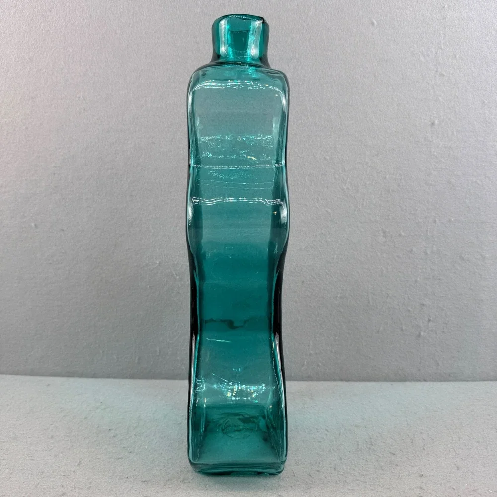 Blenko‎ 9616L Puzzle Vase Matt Carter Antique Green Large Interlocking
